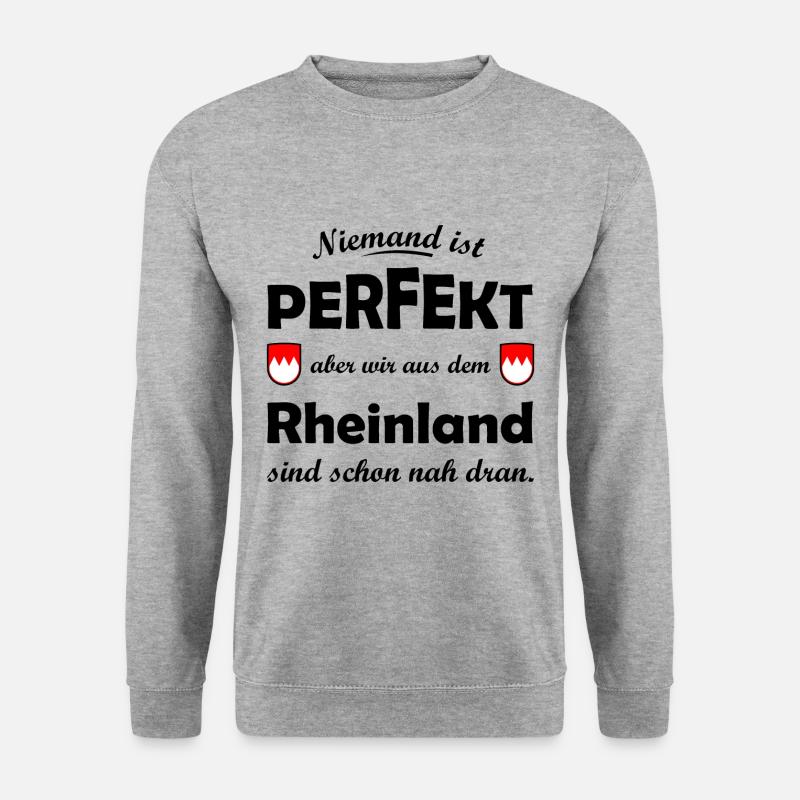Perfekt aus dem Rheinland - Unisex Pullover - Weißgrau meliert