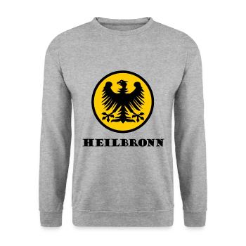 Heilbronn in Baden - Unisex Pullover - Weißgrau meliert - Vorne - Alina (178cm) & Michal (187cm)