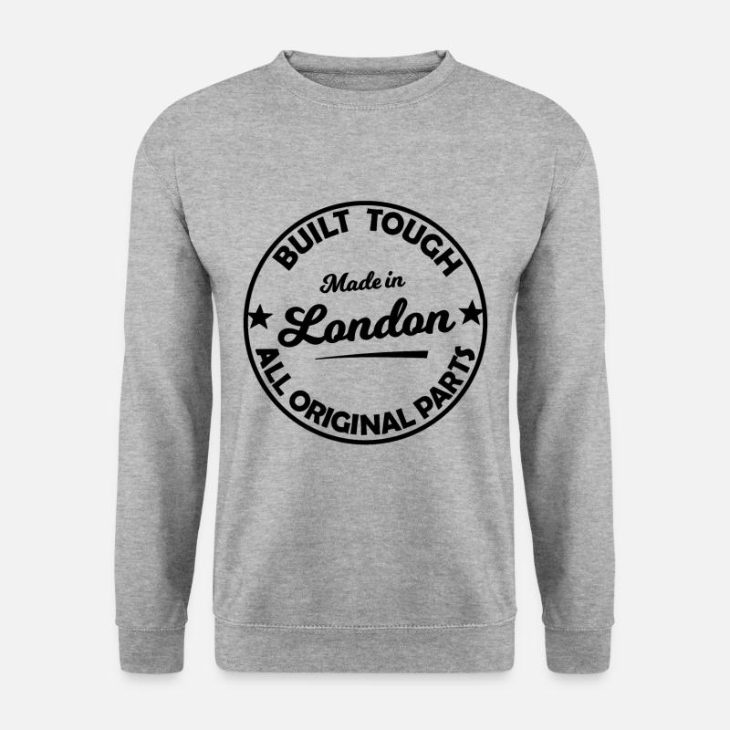 Hergestellt in London - Unisex Pullover - Weißgrau meliert