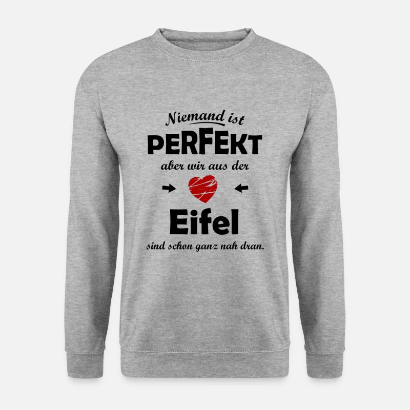 Perfekt aus der Eifel - Unisex Pullover - Weißgrau meliert