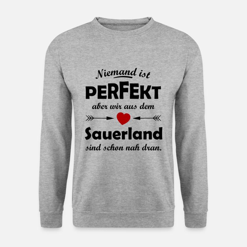 Die Heimat Sauerland - Unisex Pullover - Weißgrau meliert