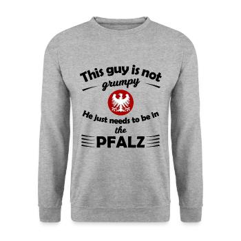 Better in the Palatinate - Unisex Sweatshirt - salt & pepper - Front - Alina (178cm) & Michal (187cm)