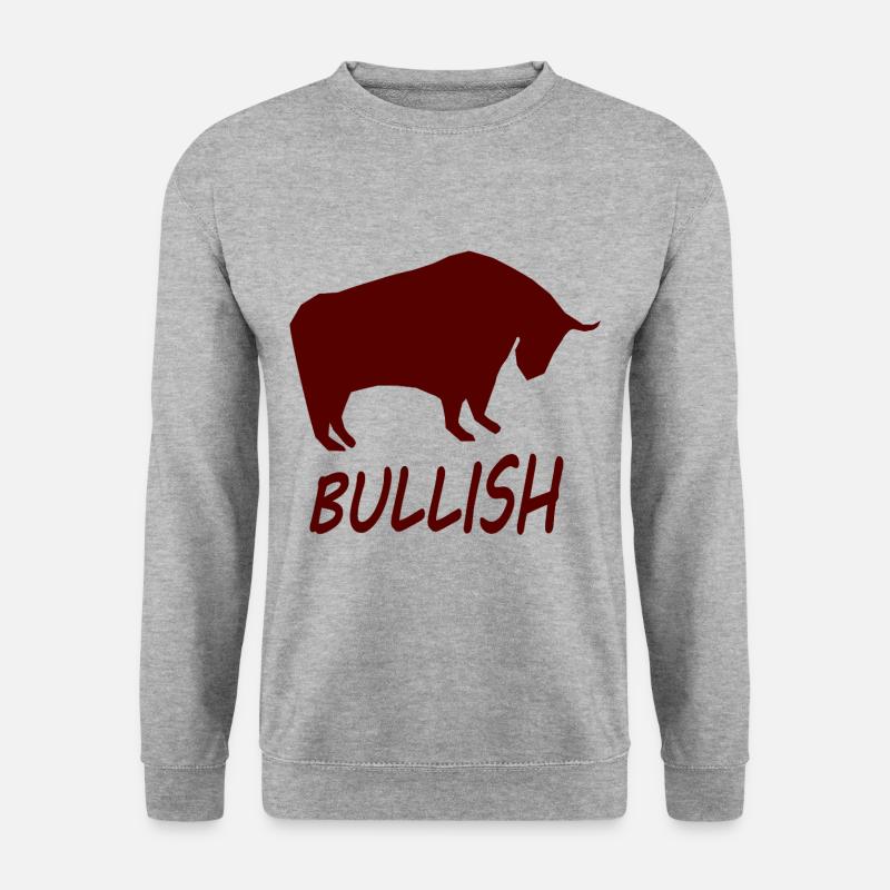 Der Bullen Investor - Unisex Pullover - Weißgrau meliert