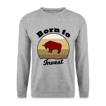 Le millionnaire boursier - Sweat-shirt Unisexe - gris chiné - Devant - Alina (178cm) & Michal (187cm)
