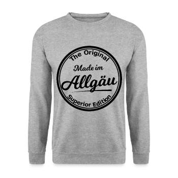 Die Edition Allgäu - Unisex Pullover - Weißgrau meliert - Vorne - Alina (178cm) & Michal (187cm)