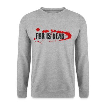 La fourrure est morte - Sweat-shirt Unisexe - gris chiné - Devant - Alina (178cm) & Michal (187cm)
