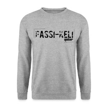 BAGDAD QATAR - Sweat-shirt Unisexe - gris chiné - Devant - Alina (178cm) & Michal (187cm)