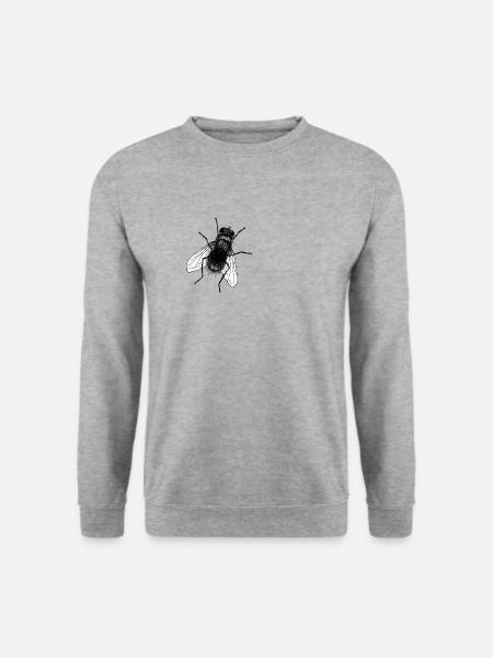 The fly. Illustrative Animal Print - Unisex Sweatshirt - salt & pepper
