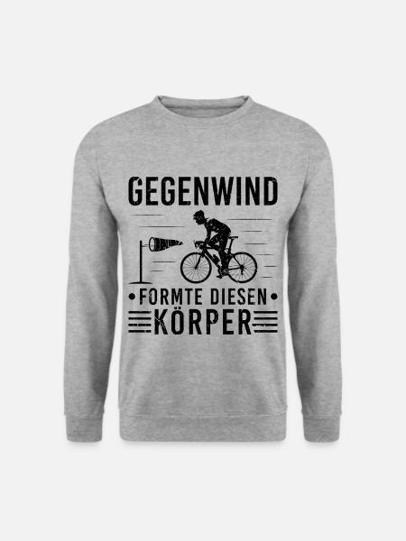 Rennradfahrer Lustig Fahrrad - Unisex Pullover - Weißgrau meliert
