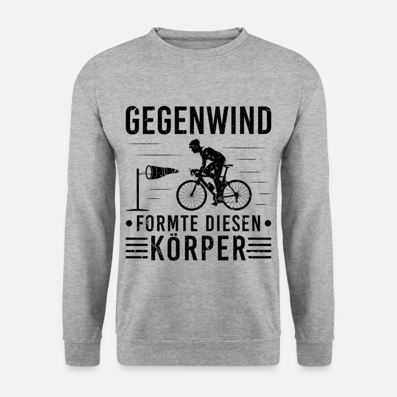 Rennradfahrer Lustig Fahrrad - Unisex Pullover - Weißgrau meliert
