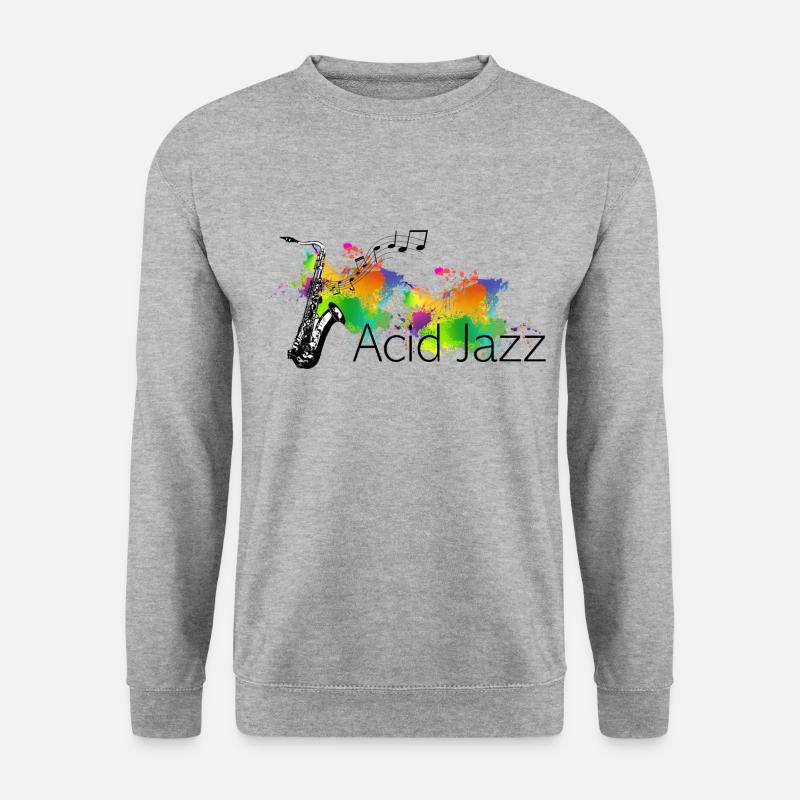 Acid Jazz Music - Unisex Pullover - Weißgrau meliert