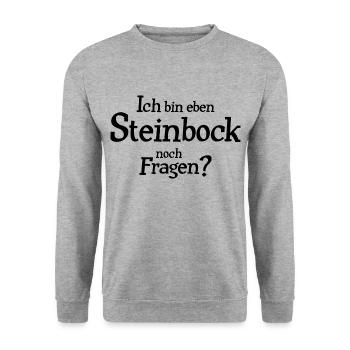 Sternzeichen Steinbock - Unisex Pullover - Weißgrau meliert - Vorne - Alina (178cm) & Michal (187cm)