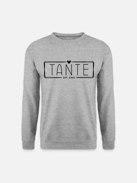 Tante Est. 2025 - Unisex Pullover - Weißgrau meliert