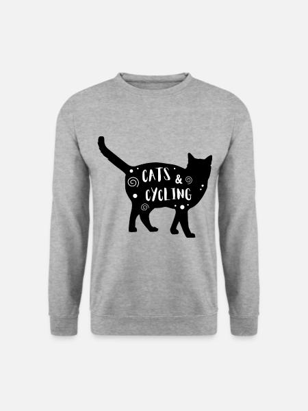 Cats & Cycling - Unisex Sweatshirt - salt & pepper