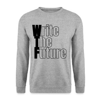 WTF - Write The Future - Unisex Sweatshirt - salt & pepper - Front - Alina (178cm) & Michal (187cm)