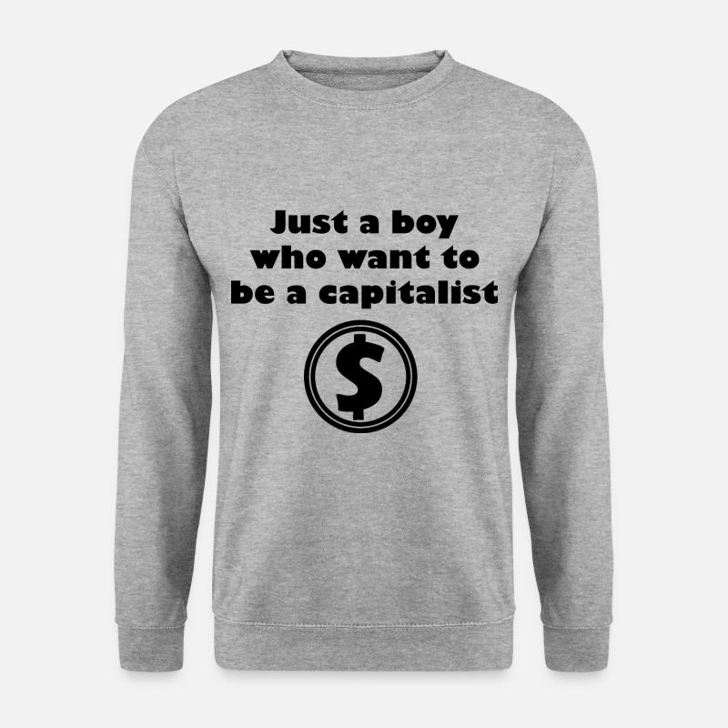 Der Investor - Unisex Pullover - Weißgrau meliert