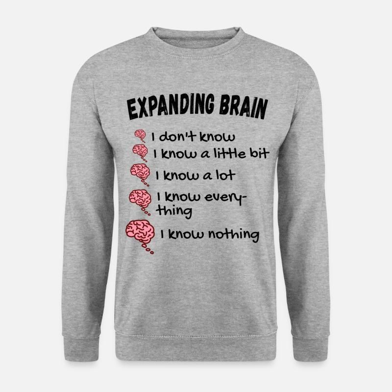 Expanding Brain Meme - Unisex Sweatshirt - salt & pepper