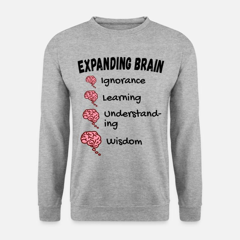 Expanding Brain Meme - Unisex Sweatshirt - salt & pepper