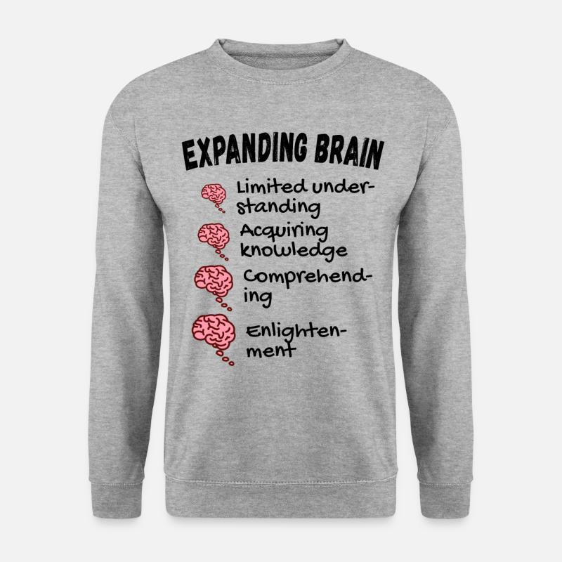 Expanding Brain Meme - Unisex Sweatshirt - salt & pepper