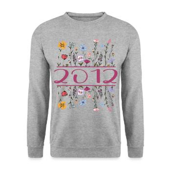 2012 Legendary Since 2012 Birthday 2012 Women - Unisex Sweatshirt - salt & pepper - Front - Alina (178cm) & Michal (187cm)