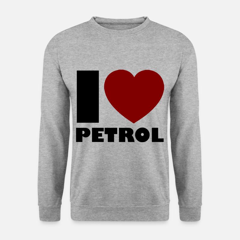 Die Benzin Autofahrer - Unisex Pullover - Weißgrau meliert