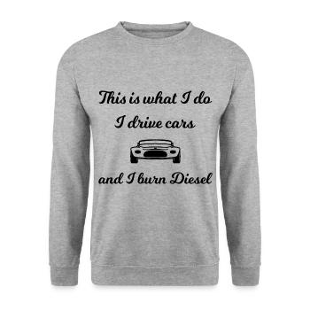 Cars and diesels - Unisex Sweatshirt - salt & pepper - Front - Alina (178cm) & Michal (187cm)