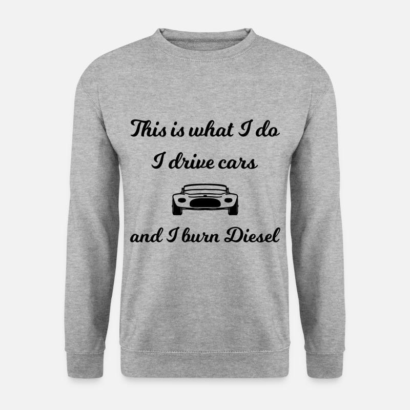 Autos und Diesel - Unisex Pullover - Weißgrau meliert