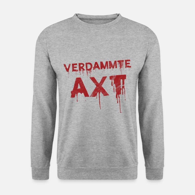 Verdammte axt halloween blut blutig kostüm - Unisex Pullover - Weißgrau meliert