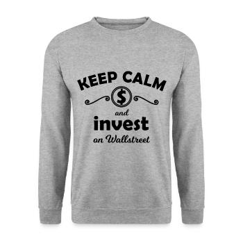Der Börsen Investor - Unisex Pullover - Weißgrau meliert - Vorne - Alina (178cm) & Michal (187cm)