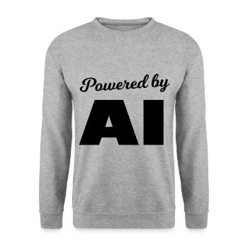 S’adapter grâce à l’IA - Sweat-shirt Unisexe - gris chiné - Devant - Alina (178cm) & Michal (187cm)