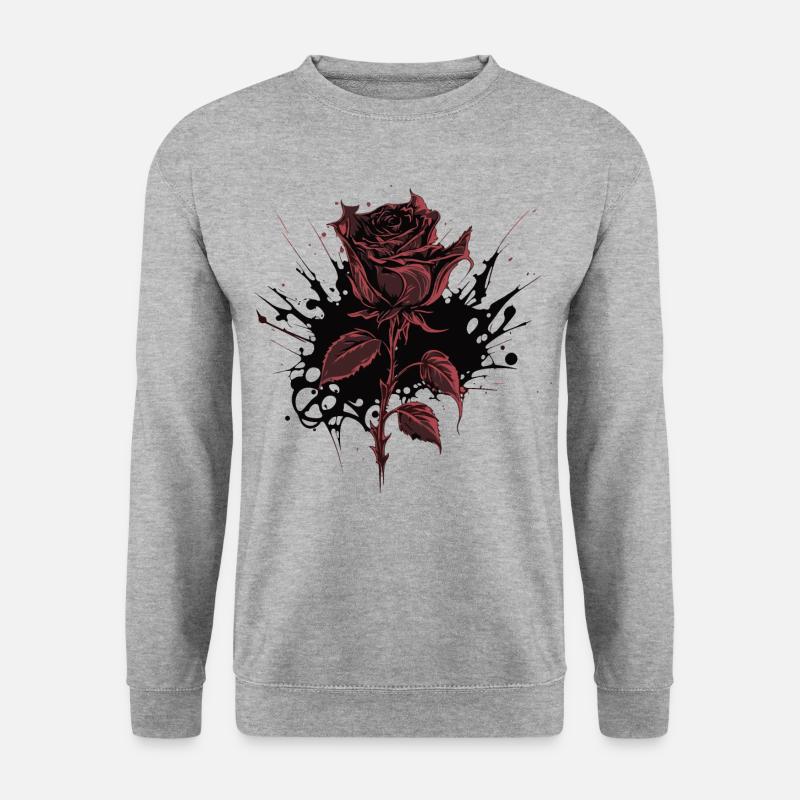 Red Rose Goth Gothic - Unisex Sweatshirt - salt & pepper