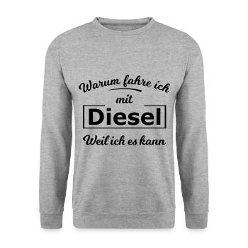 Der Verbrenner Fan - Unisex Pullover - Weißgrau meliert - Vorne - Alina (178cm) & Michal (187cm)