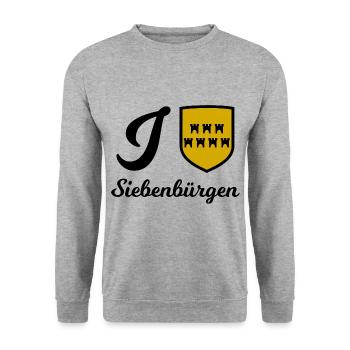 Ich liebe Siebenbürgen - Unisex Pullover - Weißgrau meliert - Vorne - Alina (178cm) & Michal (187cm)