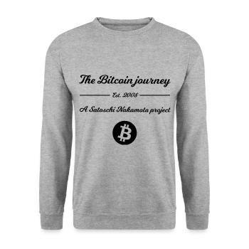 The Satoshi Project - Unisex Sweatshirt - salt & pepper - Front - Alina (178cm) & Michal (187cm)