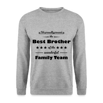 The best brother - Unisex Sweatshirt - salt & pepper - Front - Alina (178cm) & Michal (187cm)