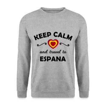 Vacances en Espagne - Sweat-shirt Unisexe - gris chiné - Devant - Alina (178cm) & Michal (187cm)