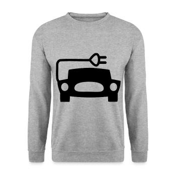 Voitures électriques - Sweat-shirt Unisexe - gris chiné - Devant - Alina (178cm) & Michal (187cm)