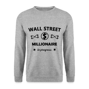 The Stock Millionaire - Unisex Sweatshirt - salt & pepper - Front - Alina (178cm) & Michal (187cm)