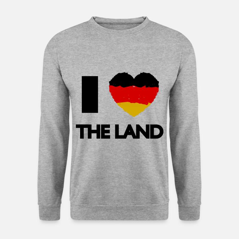 Ich liebe Deutschland - Unisex Pullover - Weißgrau meliert