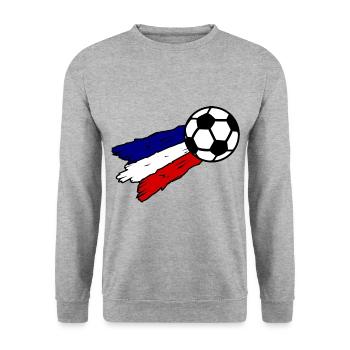 The French football team - Unisex Sweatshirt - salt & pepper - Front - Alina (178cm) & Michal (187cm)