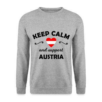 Les fans d’Autriche - Sweat-shirt Unisexe - gris chiné - Devant - Alina (178cm) & Michal (187cm)
