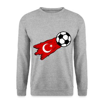 Les footballeurs de Turquie - Sweat-shirt Unisexe - gris chiné - Devant - Alina (178cm) & Michal (187cm)