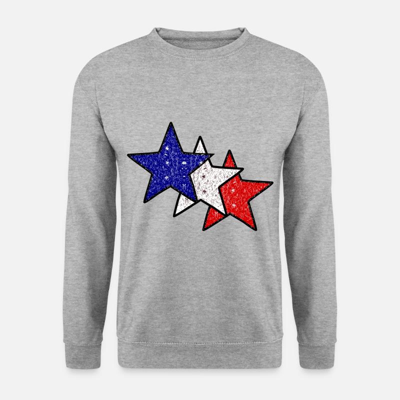 Die Sterne Frankreichs - Unisex Pullover - Weißgrau meliert