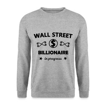 Actionnaires de Wall Street - Sweat-shirt Unisexe - gris chiné - Devant - Alina (178cm) & Michal (187cm)