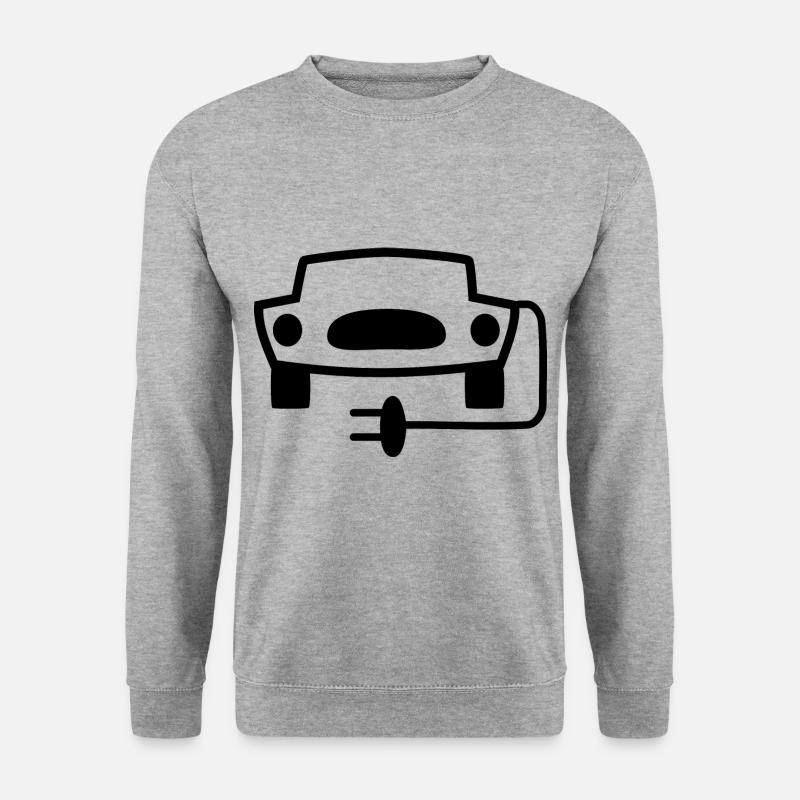 Die E-Autos kommen - Unisex Pullover - Weißgrau meliert