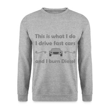 The fast vehicles - Unisex Sweatshirt - salt & pepper - Front - Alina (178cm) & Michal (187cm)