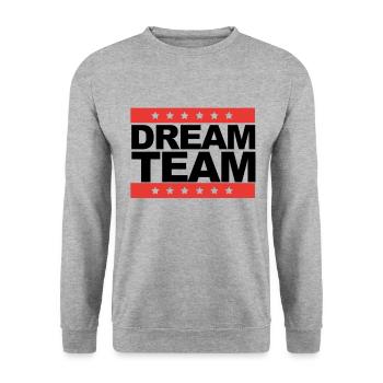 Dream team - Sweat-shirt Unisexe - gris chiné - Devant - Alina (178cm) & Michal (187cm)