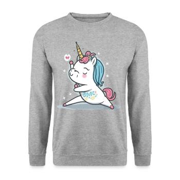 Mystical Meditation - Unisex Sweatshirt - salt & pepper - Front - Alina (178cm) & Michal (187cm)