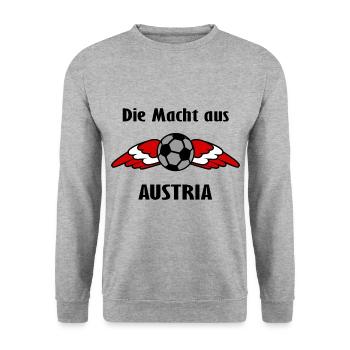 Les supporters de l’Autriche - Sweat-shirt Unisexe - gris chiné - Devant - Alina (178cm) & Michal (187cm)