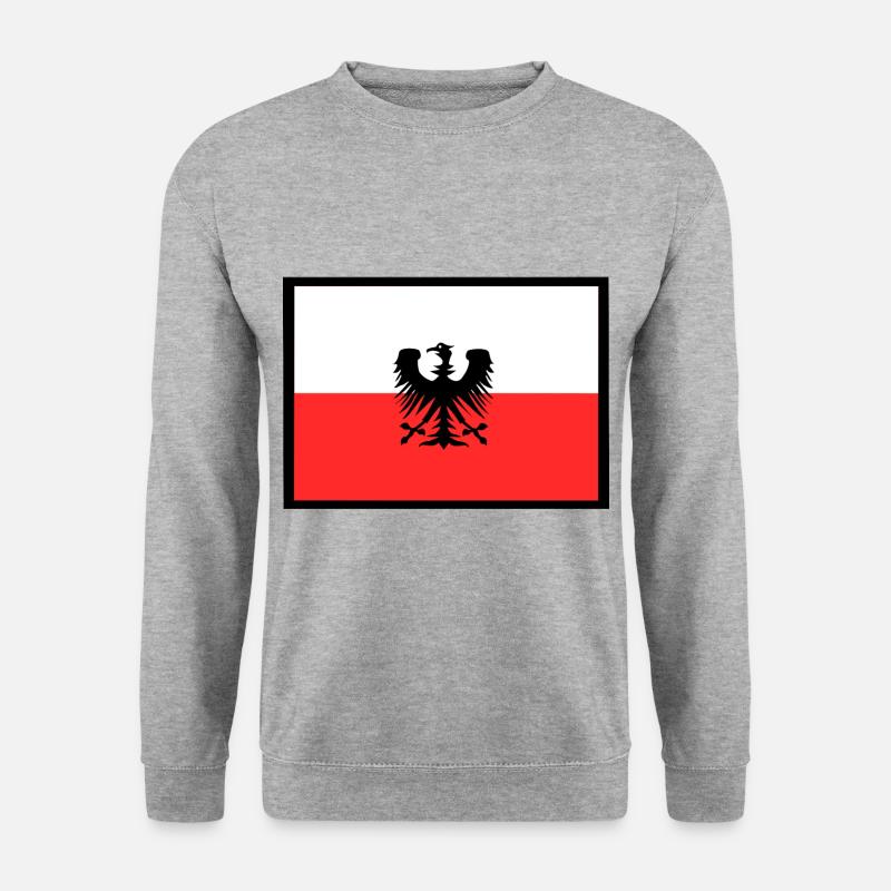 Die Unterstützer aus Polen - Unisex Pullover - Weißgrau meliert